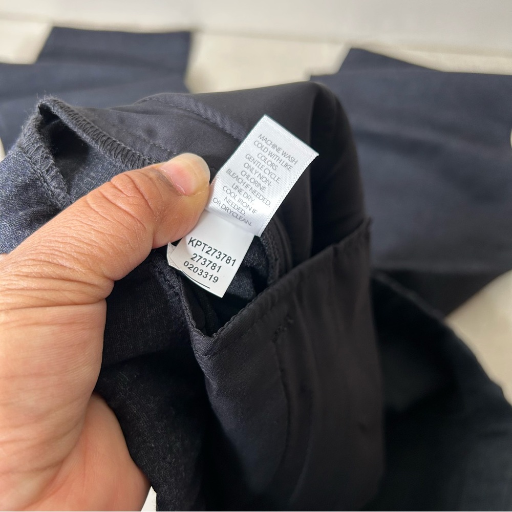 J.Jill Ponte Welt Pockets Slim‎ Leg Pants Pull-On Dark Gray Size L - Picture 5 of 8